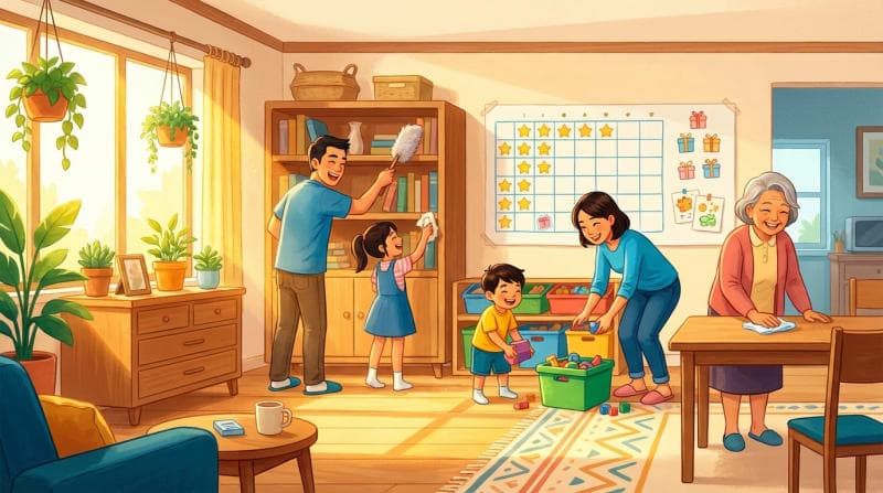 Suggested Weekend Chore Menu for Kids by Age Group