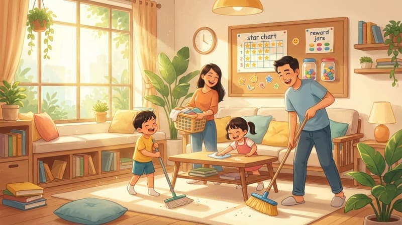 Biến Việc Nhà Cuối Tuần Thành Trò Chơi Giúp Con Tự Lập