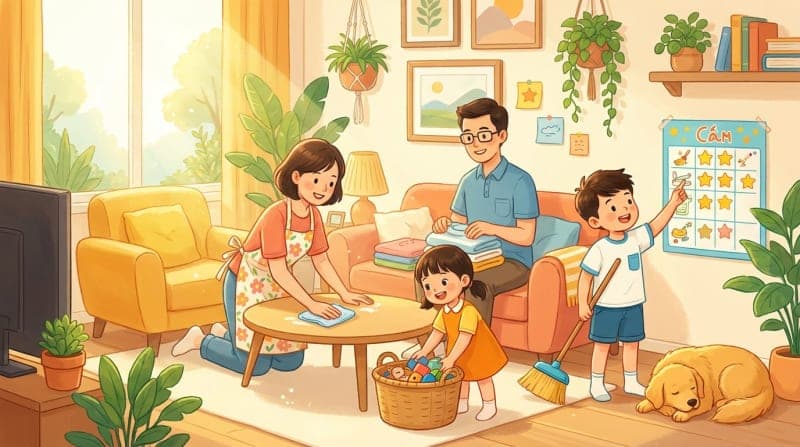 Bí Quyết Giao Việc Nhà Cho Trẻ Theo Độ Tuổi Giúp Con Tự Lập