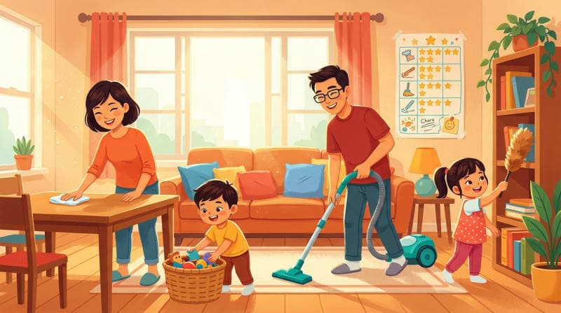 Danh sách việc nhà cho trẻ theo độ tuổi giúp con tự lập