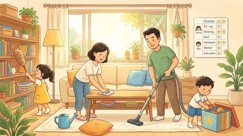 🏠 Cuối tuần rộn ràng, cả nhà cùng nhận "nhiệm vụ"!