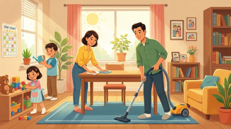 🏠 Giao việc nhà cuối tuần sao cho "chuẩn bài" để con vui vẻ hợp tác m